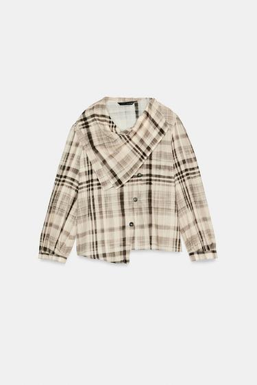 CAMISA CUADROS PAÑUELO - Grises de Zara - Imagen 0