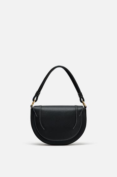 BANDOLERA PESPUNTE CANVAS - Negro de Zara