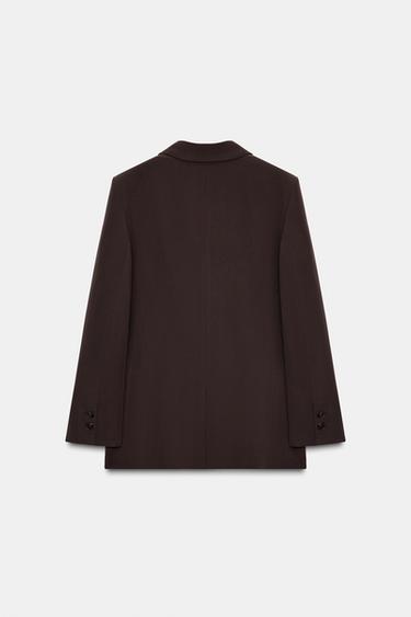 VESTE À BOUTONNAGE CROISÉ AVEC ÉPAULETTES - Marron de Zara - Image 6