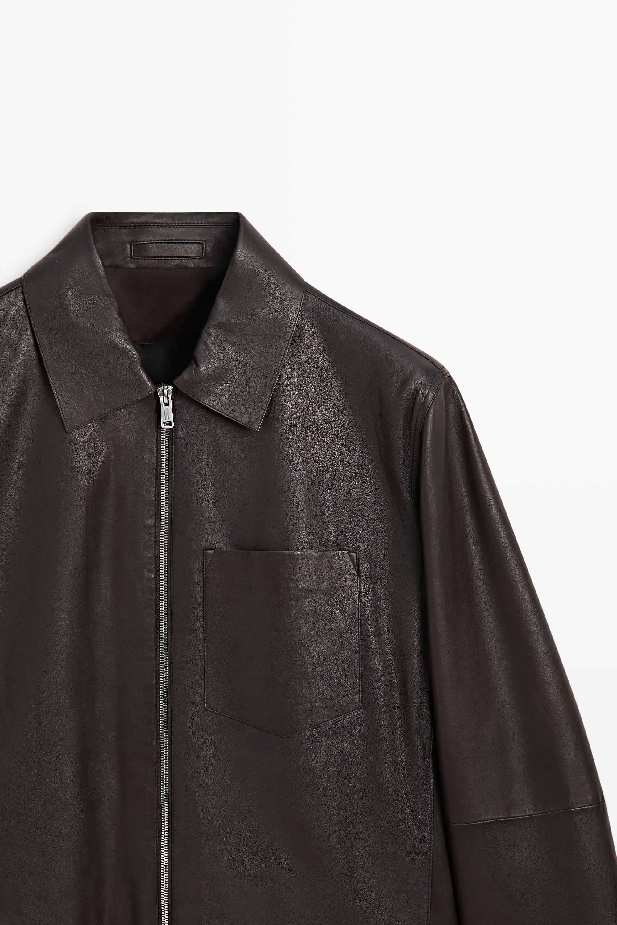 Nappa leather jacket with pocket