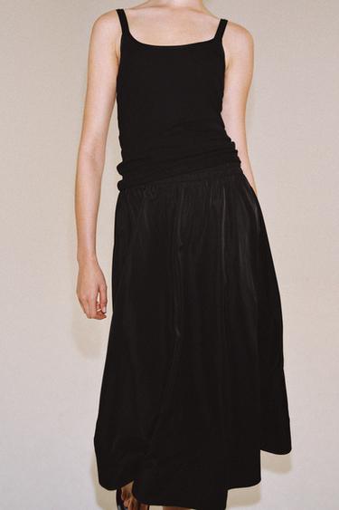 JUPE MIDI CAPE ZW COLLECTION - Noir de Zara - Image 5