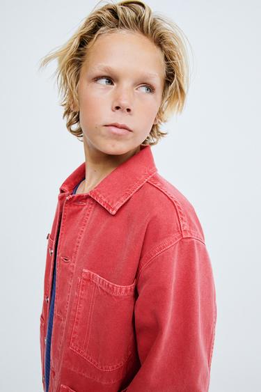 Zara STORIESZ - CANVAS OVERSHIRT - Red