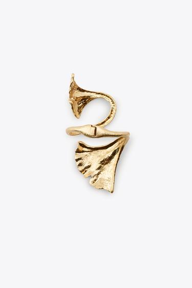 BRACELET MÉTALLIQUE FEUILLE - Doré de Zara - Image 4