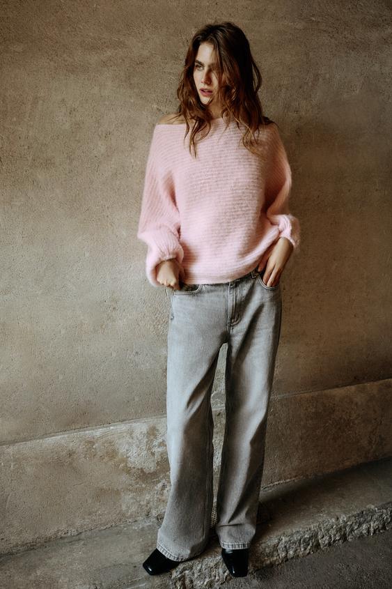 SWEATER MED VOLUMENÆRMER - lyserød fra Zara - Billede 0