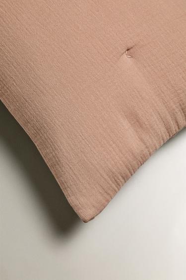 HOUSSE DE COUSSIN ENFANT GAZE UNIE - Rose de Zara - Image 1