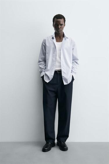 CAMISA REGULAR FIT RAYAS - Blanco de Zara - Imagen 0