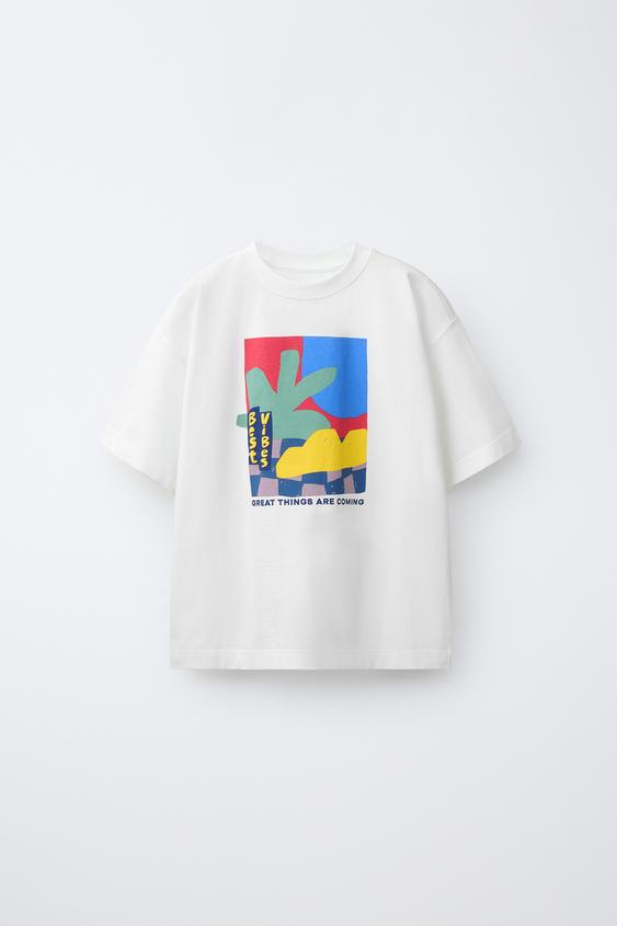 GRAPHIC PRINT T-SHIRT - White | ZARA United Kingdom