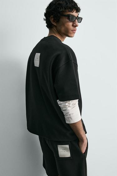 LABELLED JOGGER BERMUDA SHORTS - Black by Zara - Image 5