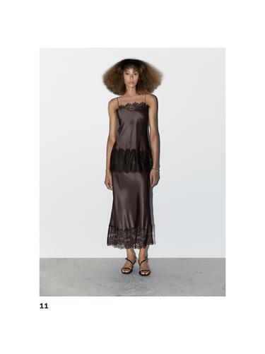 Zara Satin camisole top - STUDIO - Black gold
