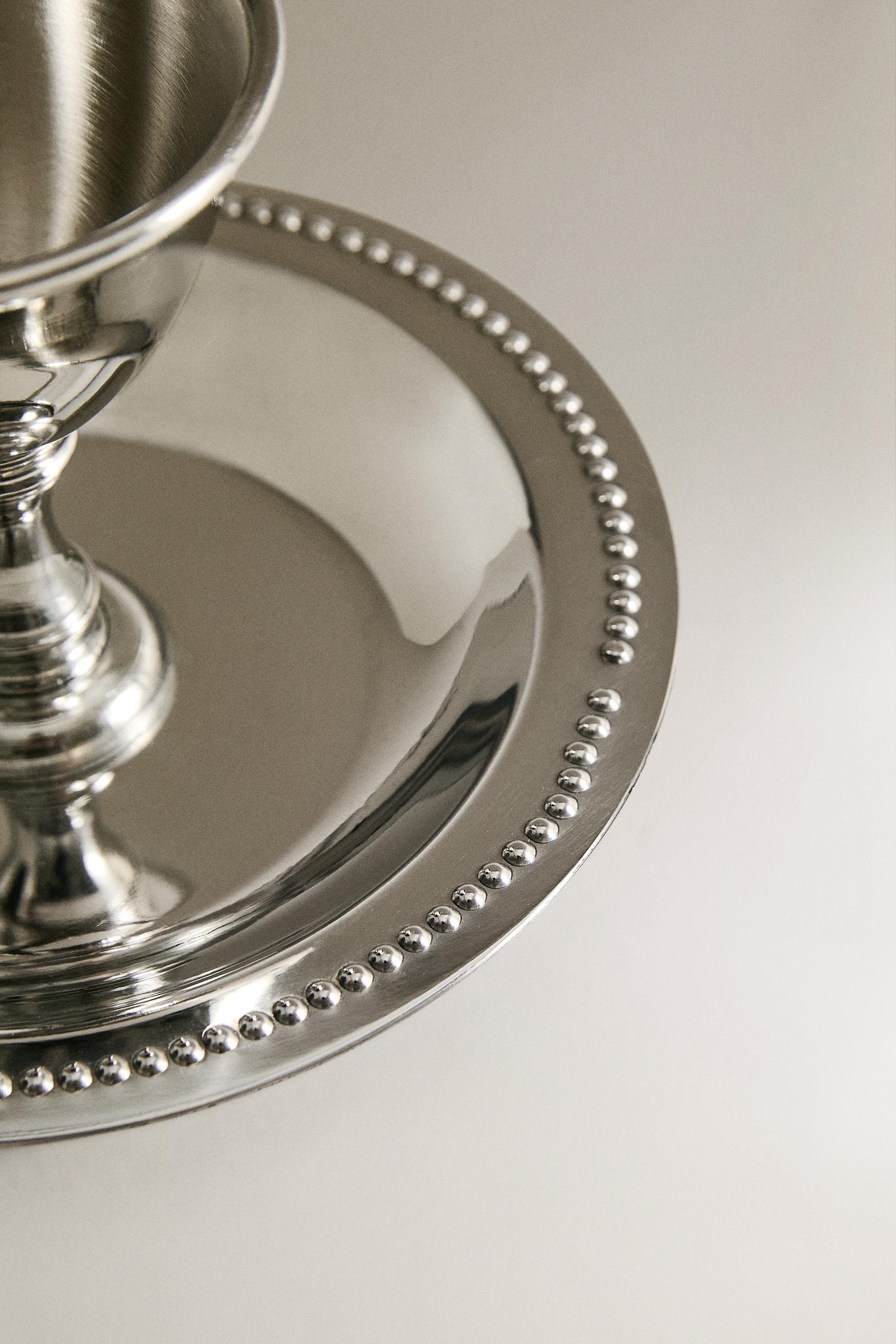 STEEL EGG CUP WITH PLATE