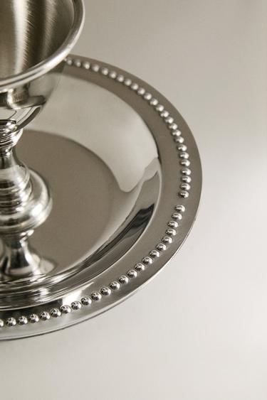 STEEL EGG CUP WITH PLATE - Steel by Zara - Image 2