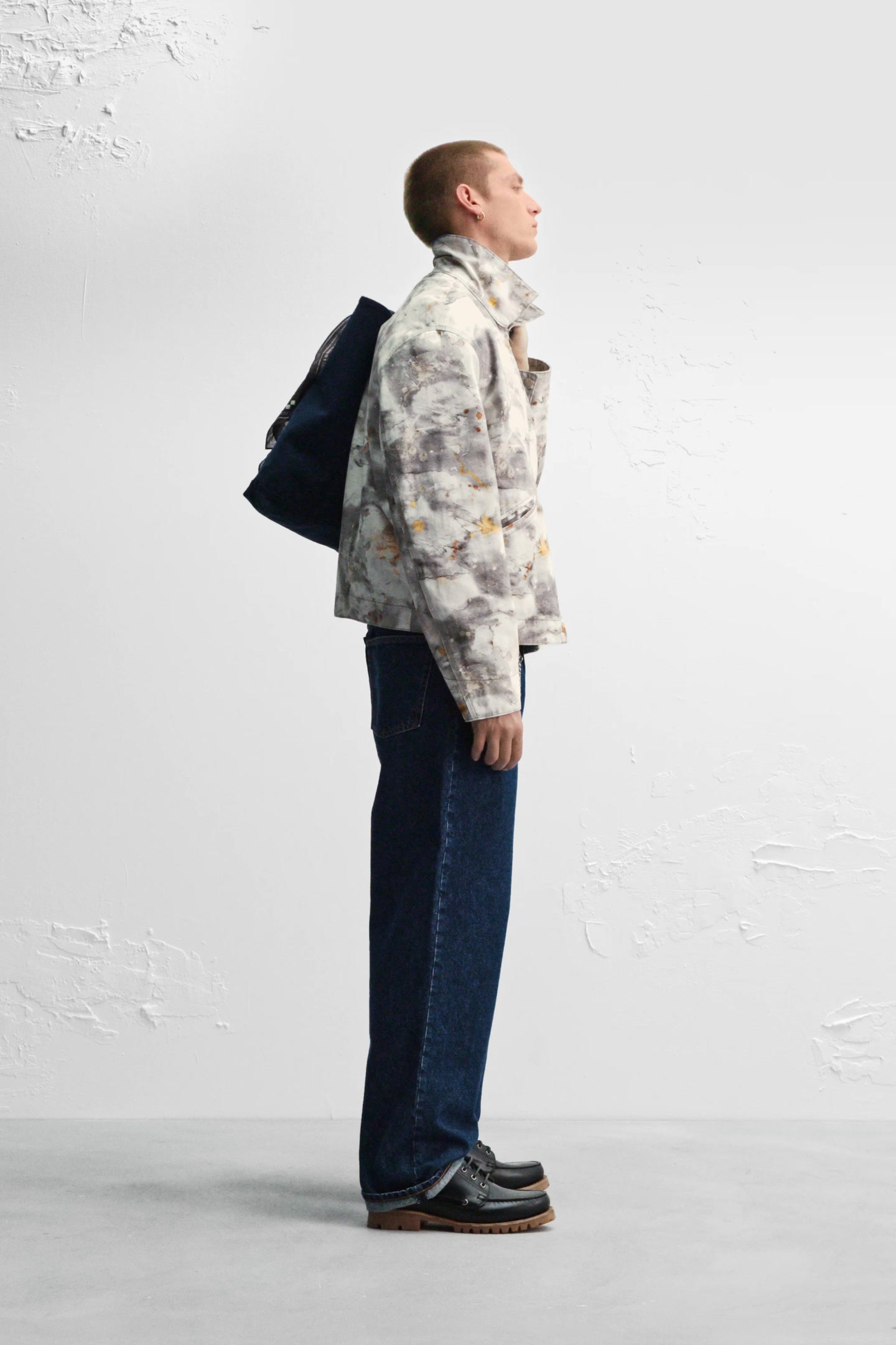 アブストラクトプリントジャケット - オレンジ色 | ZARA Japan