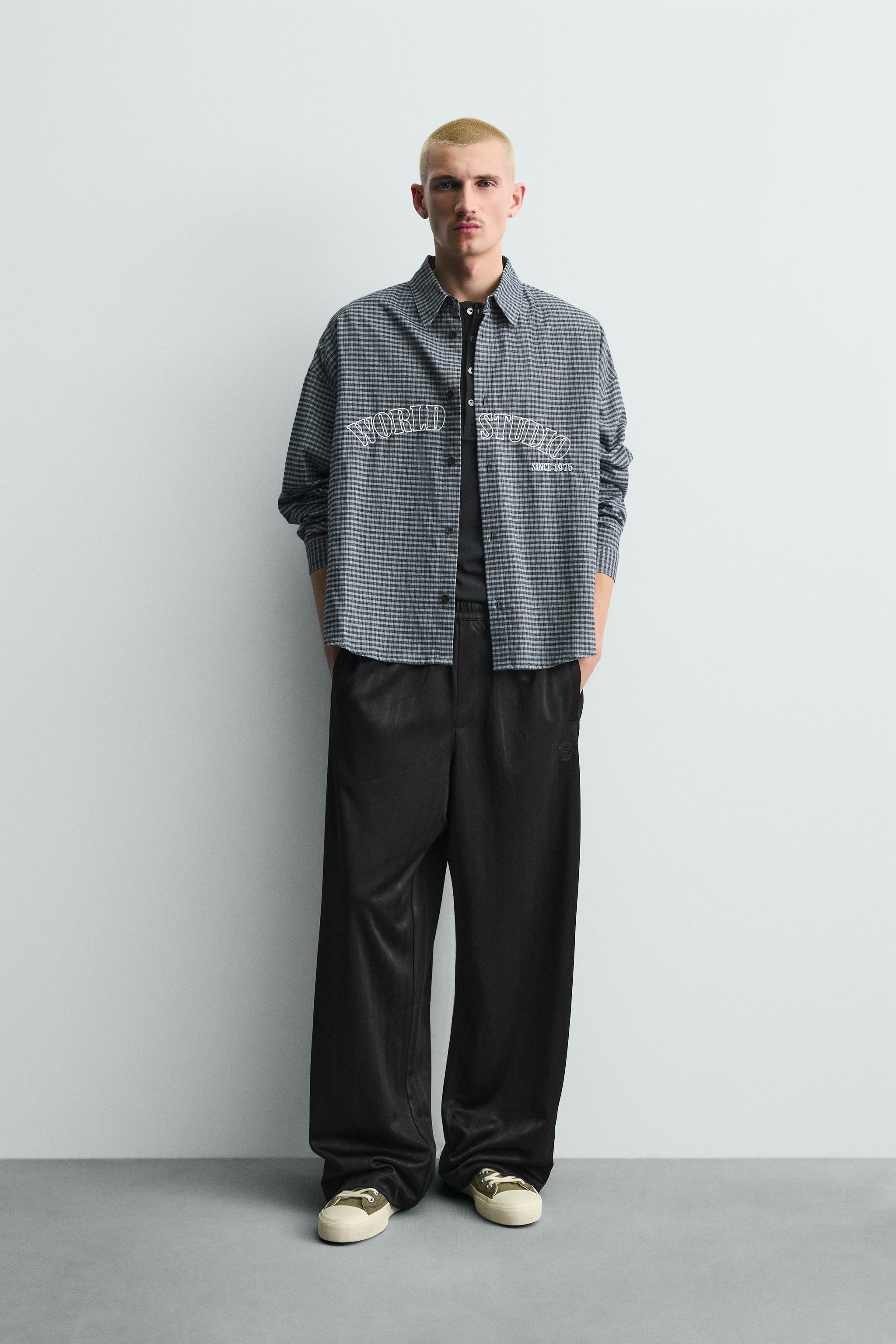 ストライプジャカードジョガーパンツ - ブラック | ZARA Japan / 日本