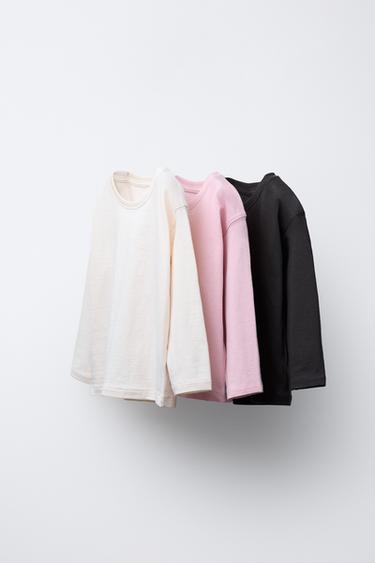 3-PACK OF PLAIN T-SHIRTS - Dark anthracite by Zara - Image 0