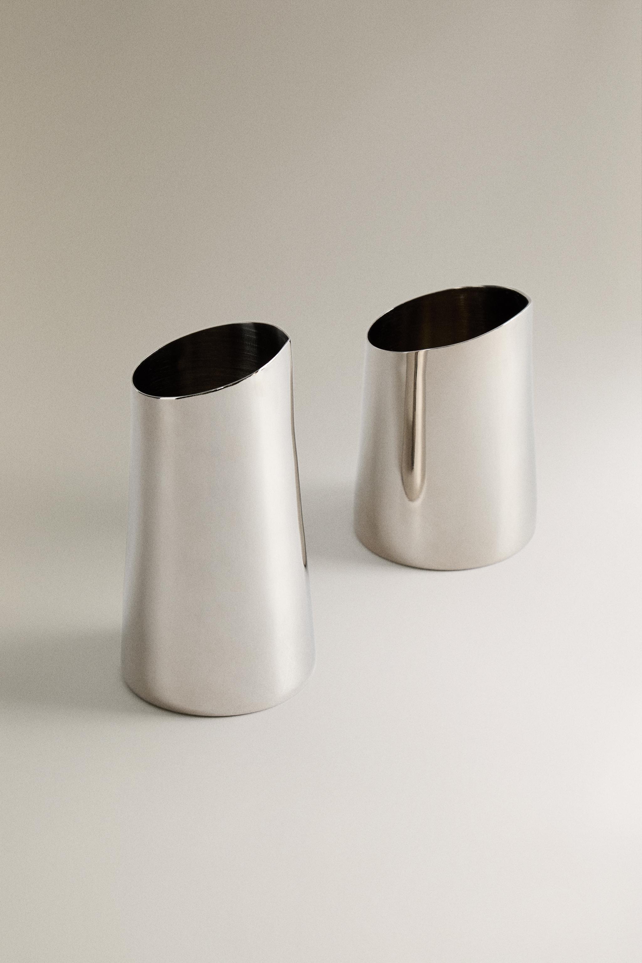 STEEL VASE — Silver