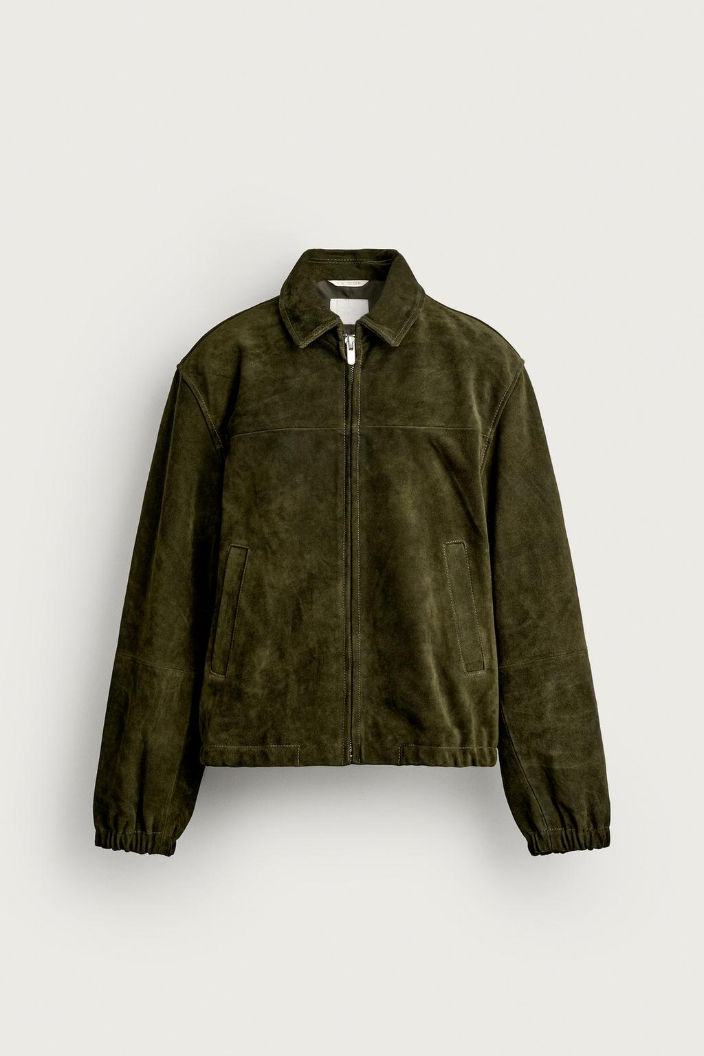REGULAR FIT LEATHER SUEDE JACKET