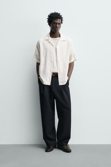 FLUID TEXTURED SHIRT - White by Zara