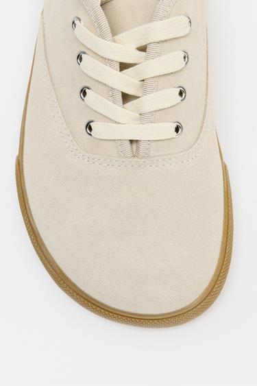 SUEDE BAREFOOT TRAINERS - Sand Brown by Zara - Image 7