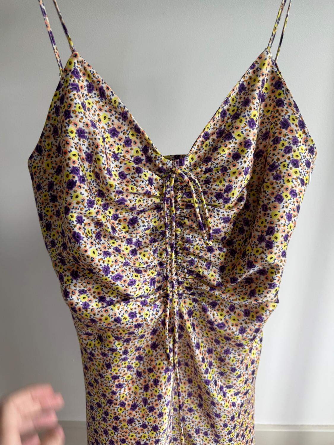 VESTIDO SATINADO DRAPEADO - Image 2