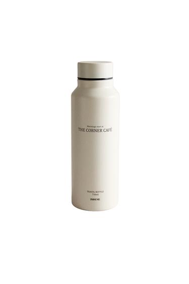 Zara "THE CORNER CAFÉ" STAINLESS bottle - Brown