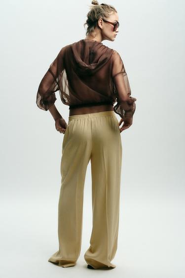 BLOUSON À CAPUCHE EN ORGANZA - Marron de Zara - Image 7