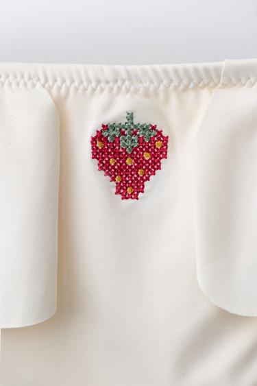 1-6 YEARS/ TWO PACK RUFFLE AND STRAWBERRY SWIM BRIEFS - Pink by Zara - Image 3