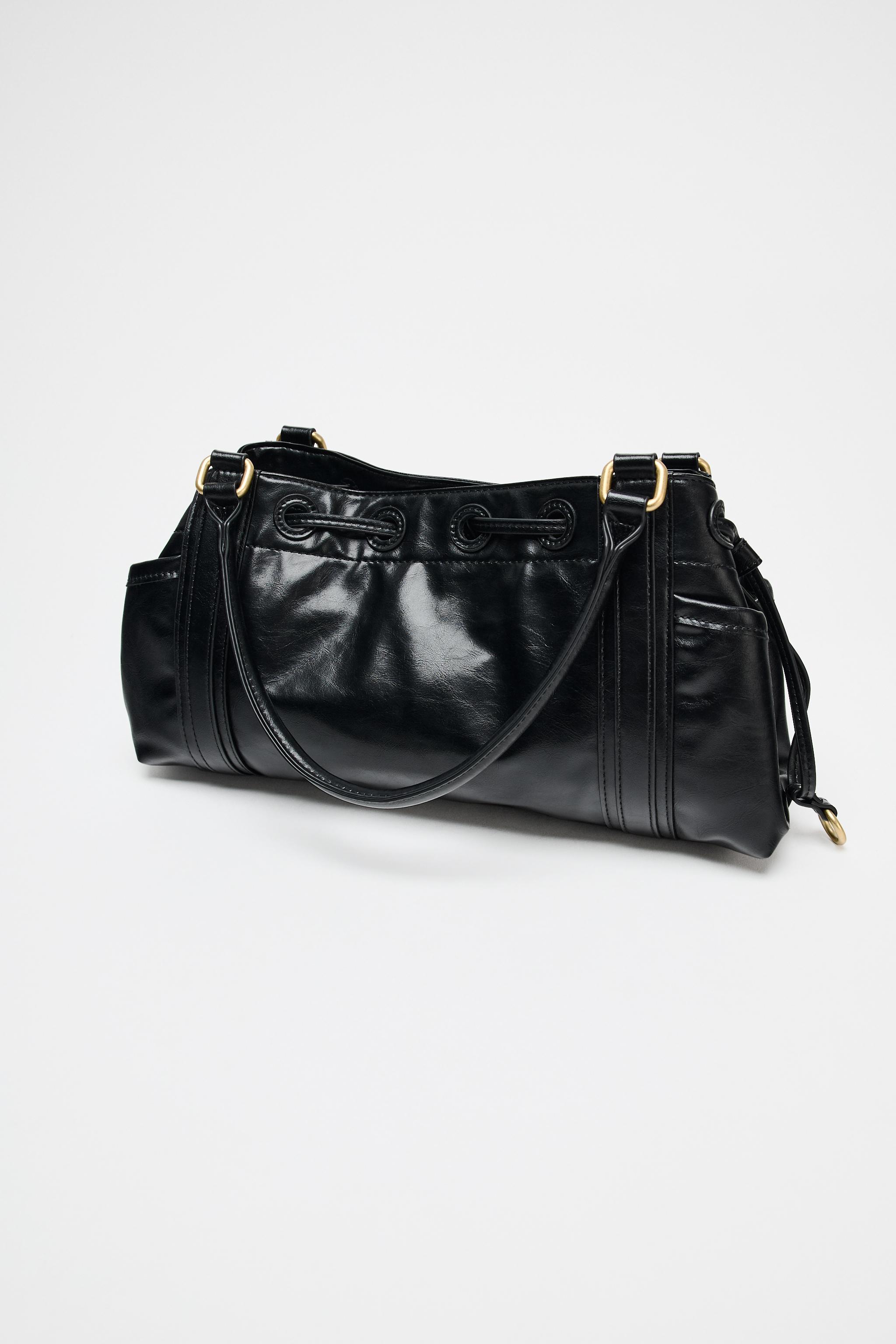 ギャザーショルダーバッグ - ブラック | ZARA Japan / 日本