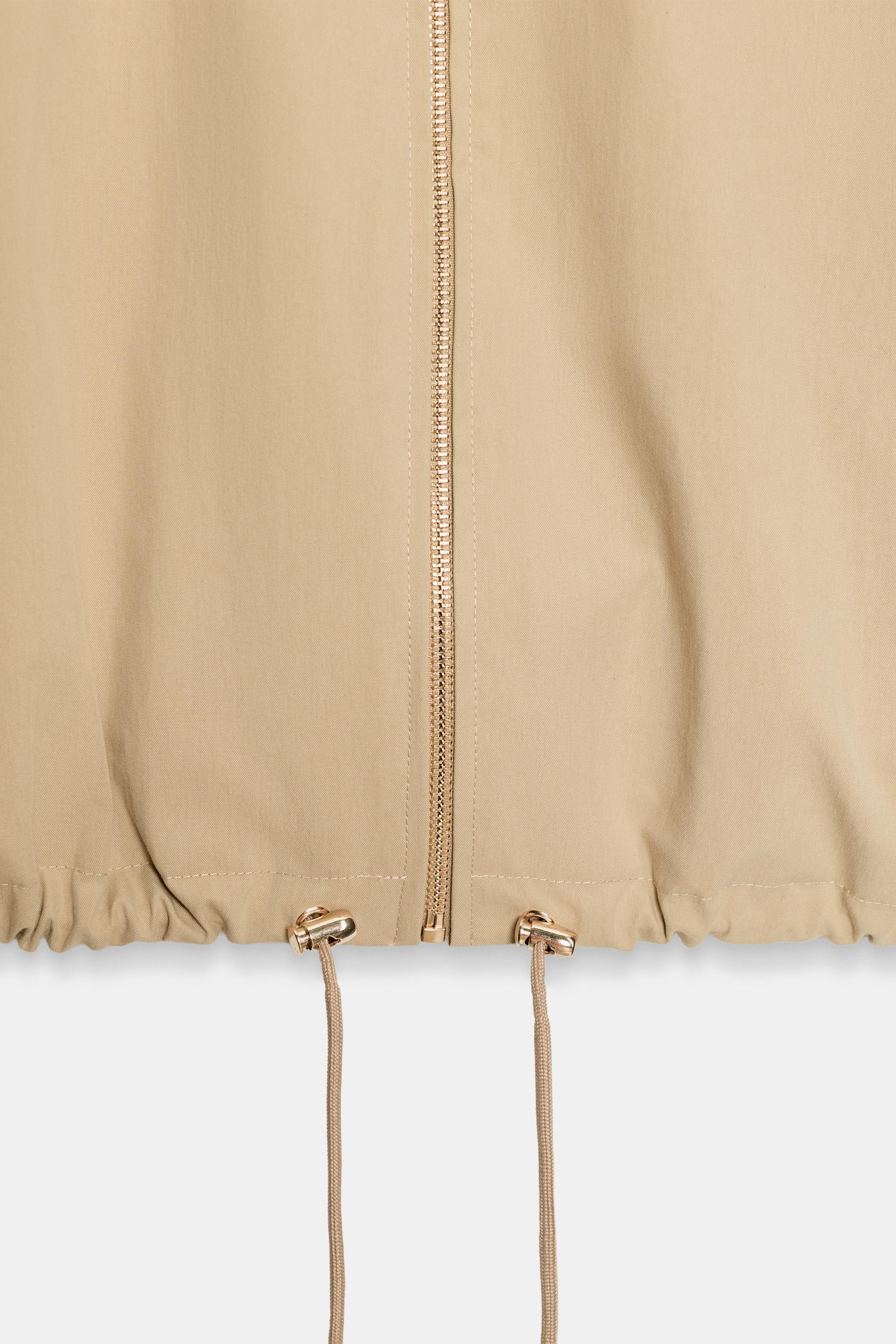 Женские куртки Zara DETACHABLE HOOD JACKET — фото 10