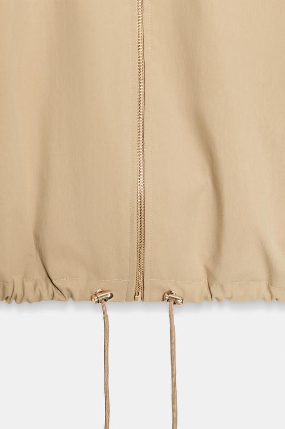 BLOUSON À CAPUCHE AMOVIBLE - Marron clair de Zara - Image 9
