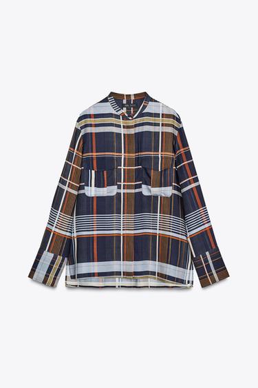 ZW COLLECTION CHECK SHIRT WITH POCKETS - Multicoloured by Zara