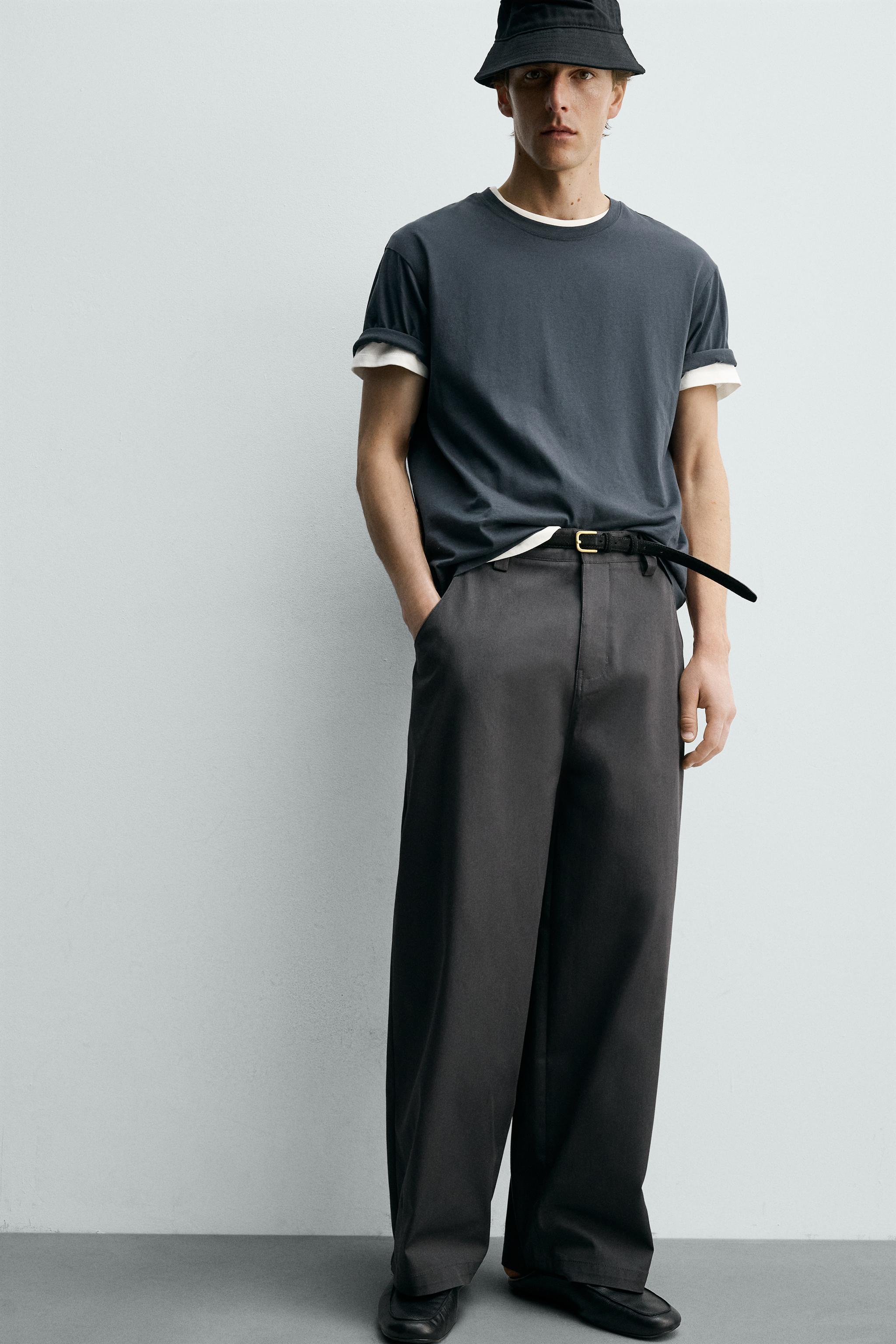 CROPPED WIDE FIT PANTS