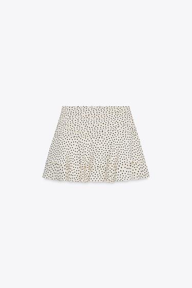 RUFFLE SKORT - Ecru / Black by Zara