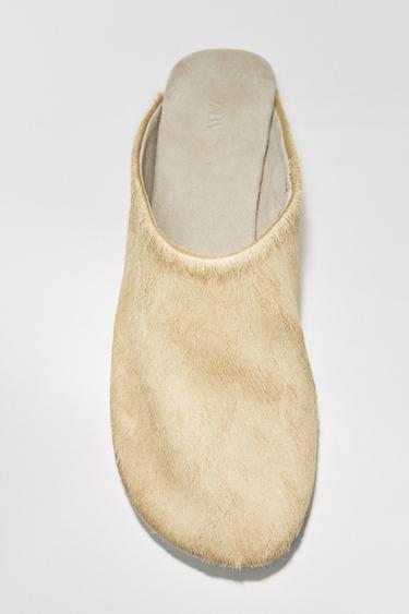 LIMITED EDITION SHEEPSKIN MULES - Ecru White by Zara
