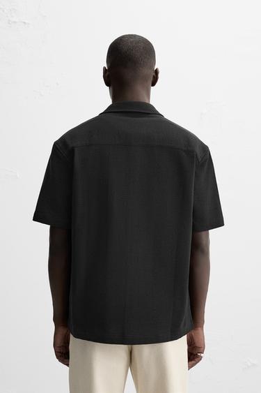 GEOMETRIC JACQUARD SHIRT - Black by Zara - Image 2