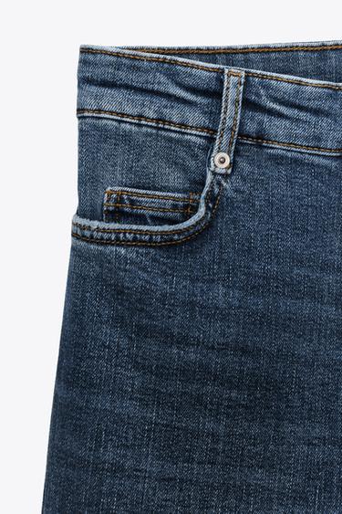Zara ZW COLLECTION HIGH RISE WIDE LEG JEANS - Blue
