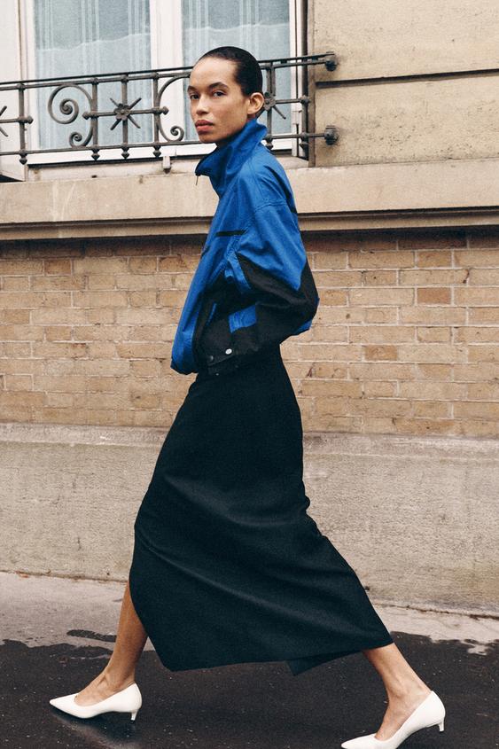 BLOUSON TECHNIQUE BIMATIÈRE ZW COLLECTION - Bleu de Zara - Image 3