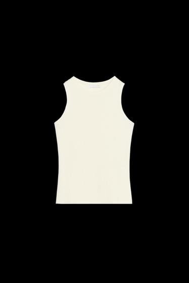 SLEEVELESS TOP - Mid-ecru by Zara - Image 0