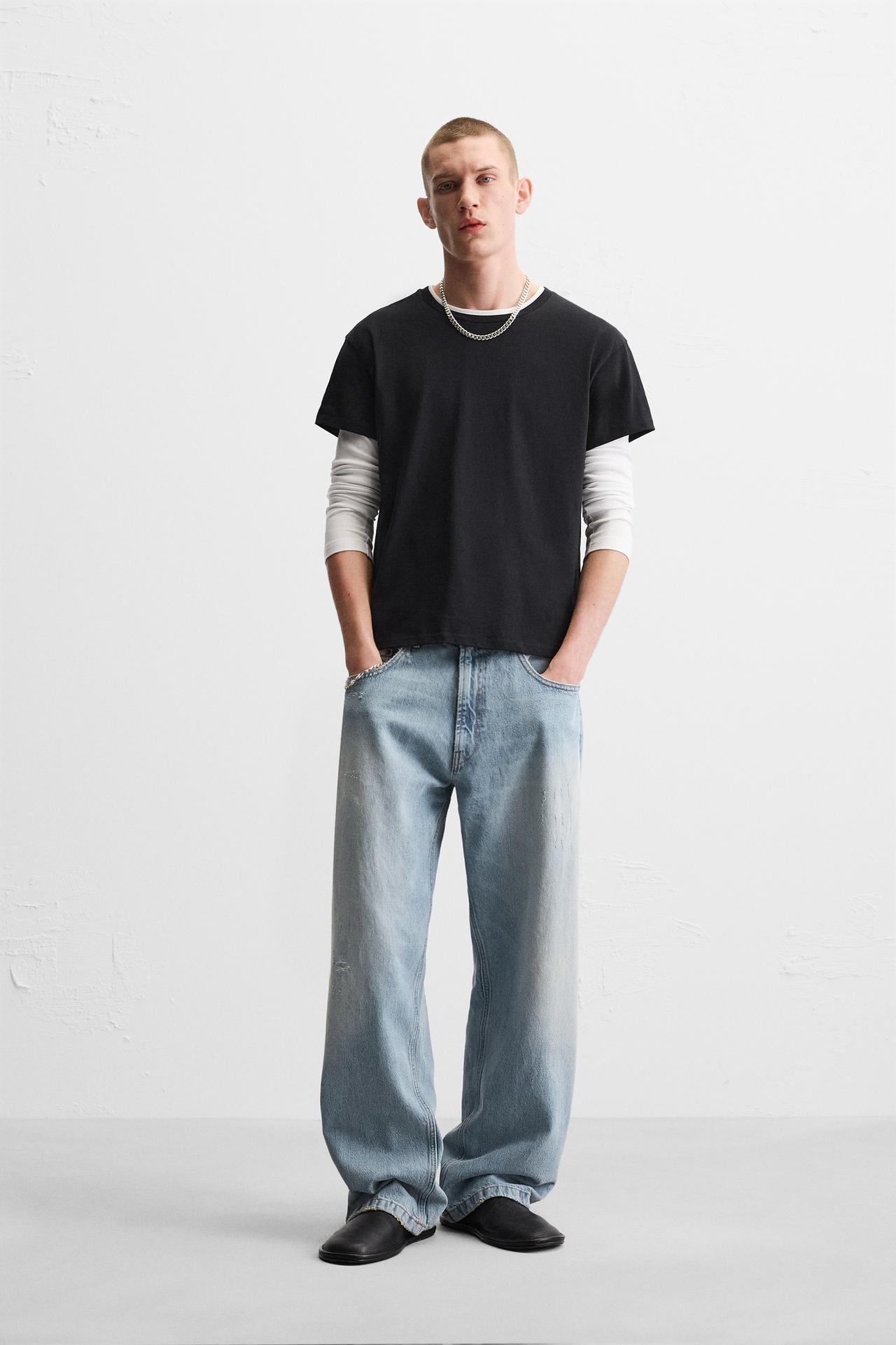 JEANS BAGGY FIT - أزرق فاتح by Zara
