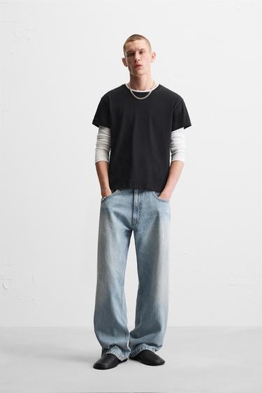 Zara Açık mavi - BAGGY FIT JEAN