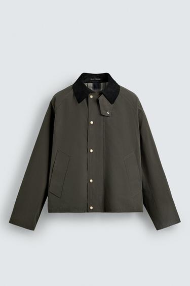 CONTRAST COLLAR TECHNICAL JACKET - Anthracite Grey by Zara - Image 6