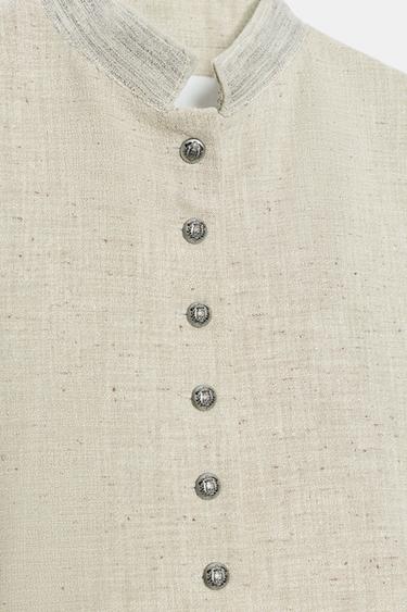 ZW COLLECTION PLEATED BLAZER - Beige by Zara - Image 8