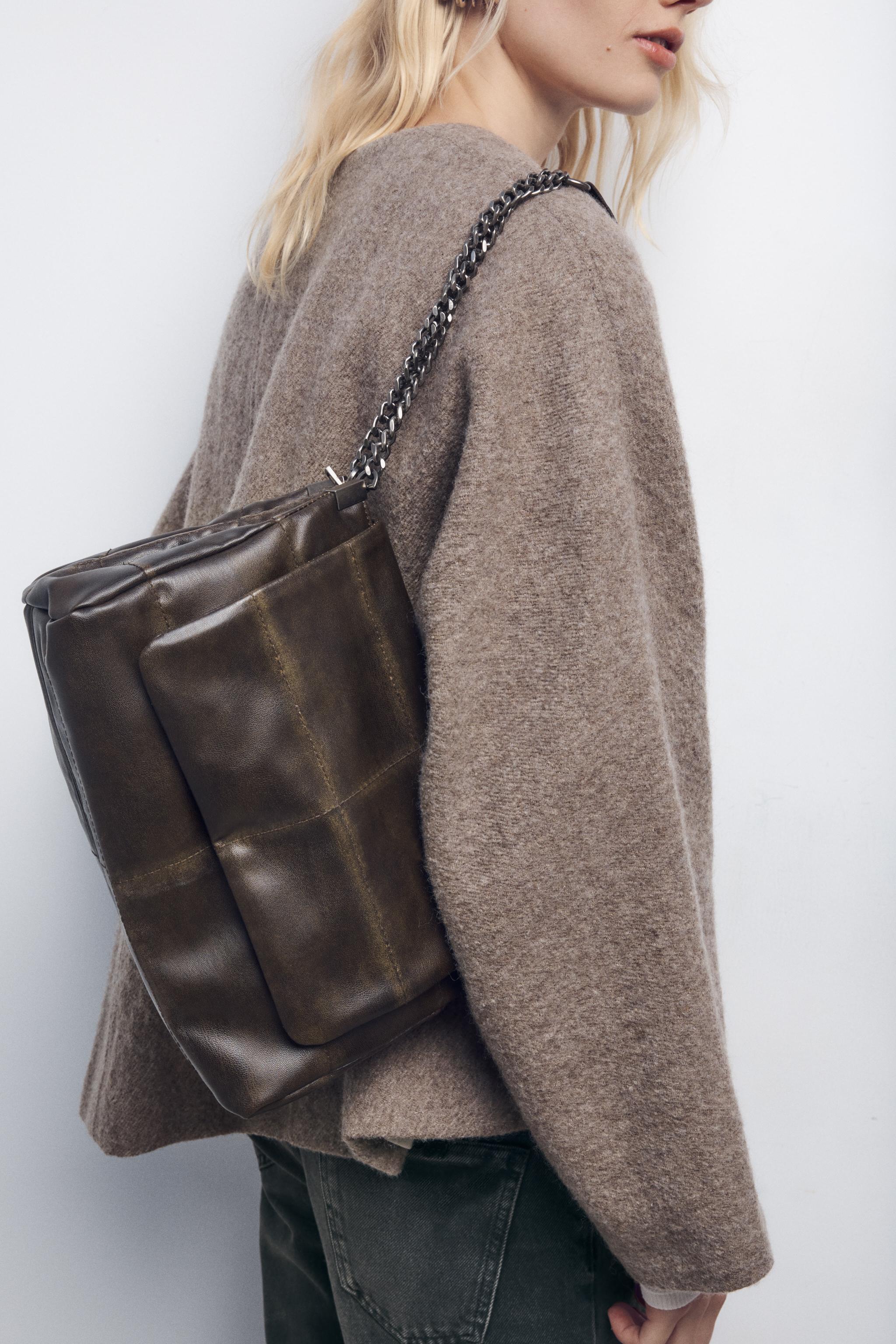 ROCK STYLE FLAP SHOULDER BAG - Brown | ZARA United States