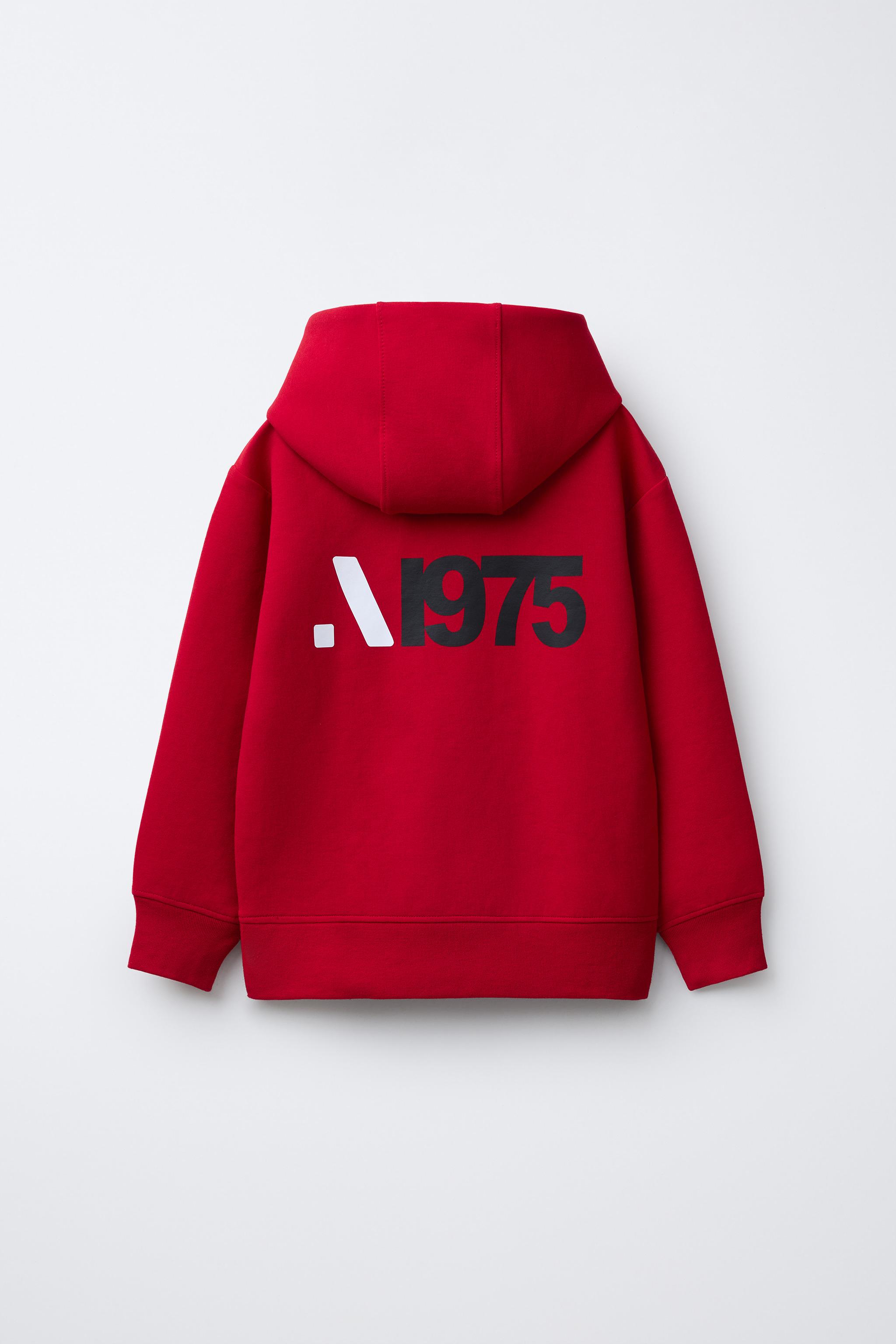 SPORTY HOODIE SWEATSHIRT - Red | ZARA United States
