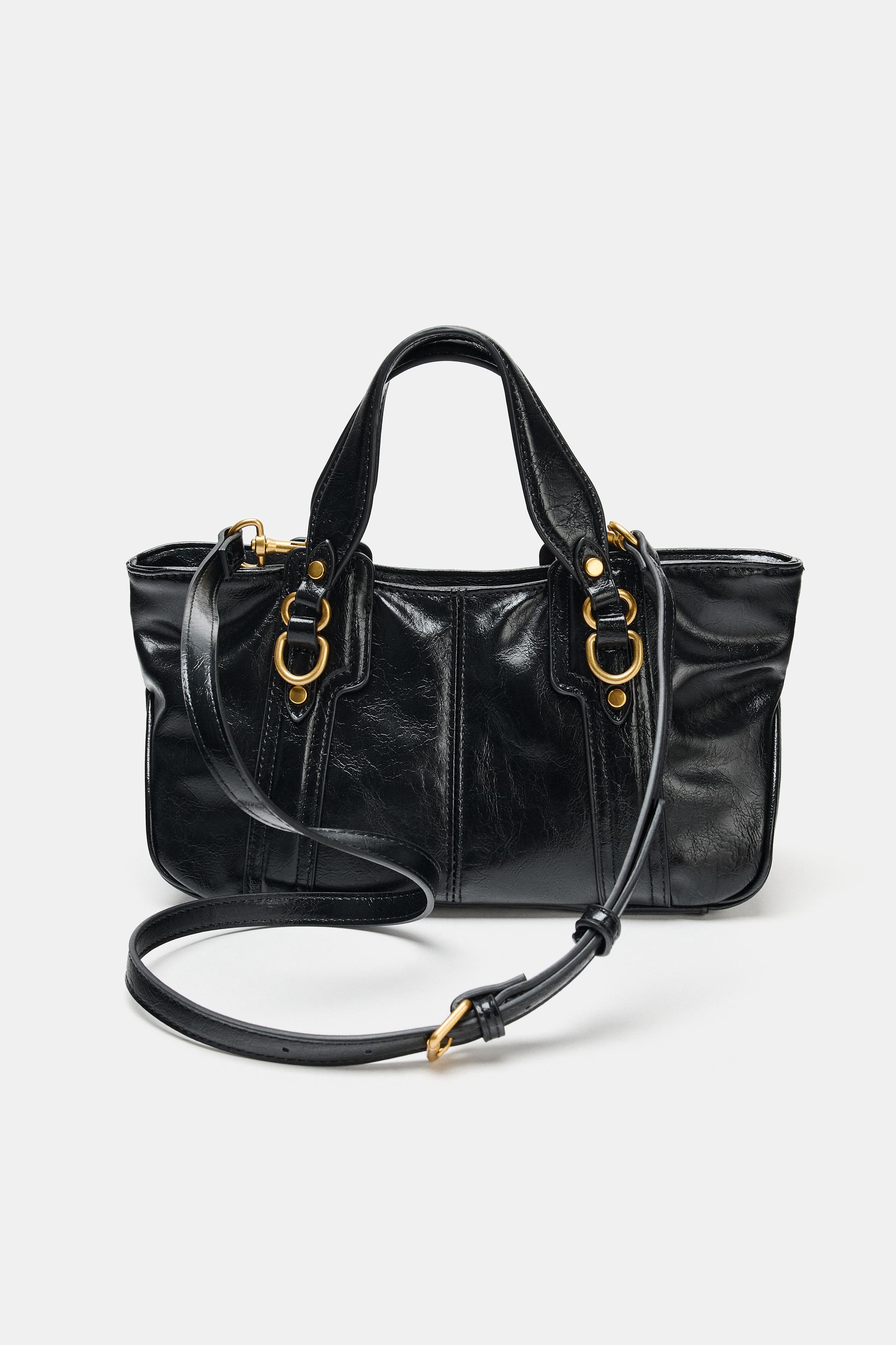 ダイア♦︎d.i.a♦︎見せブラ♦︎ジッパー付きブラック メタルディテール バッグ - ブラック | ZARA Japan / 日本
