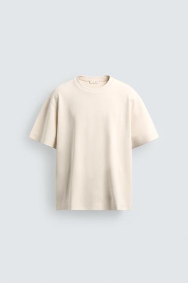 T-SHIRT RELAXED SOFT - Blanc cassé de Zara - Image 6