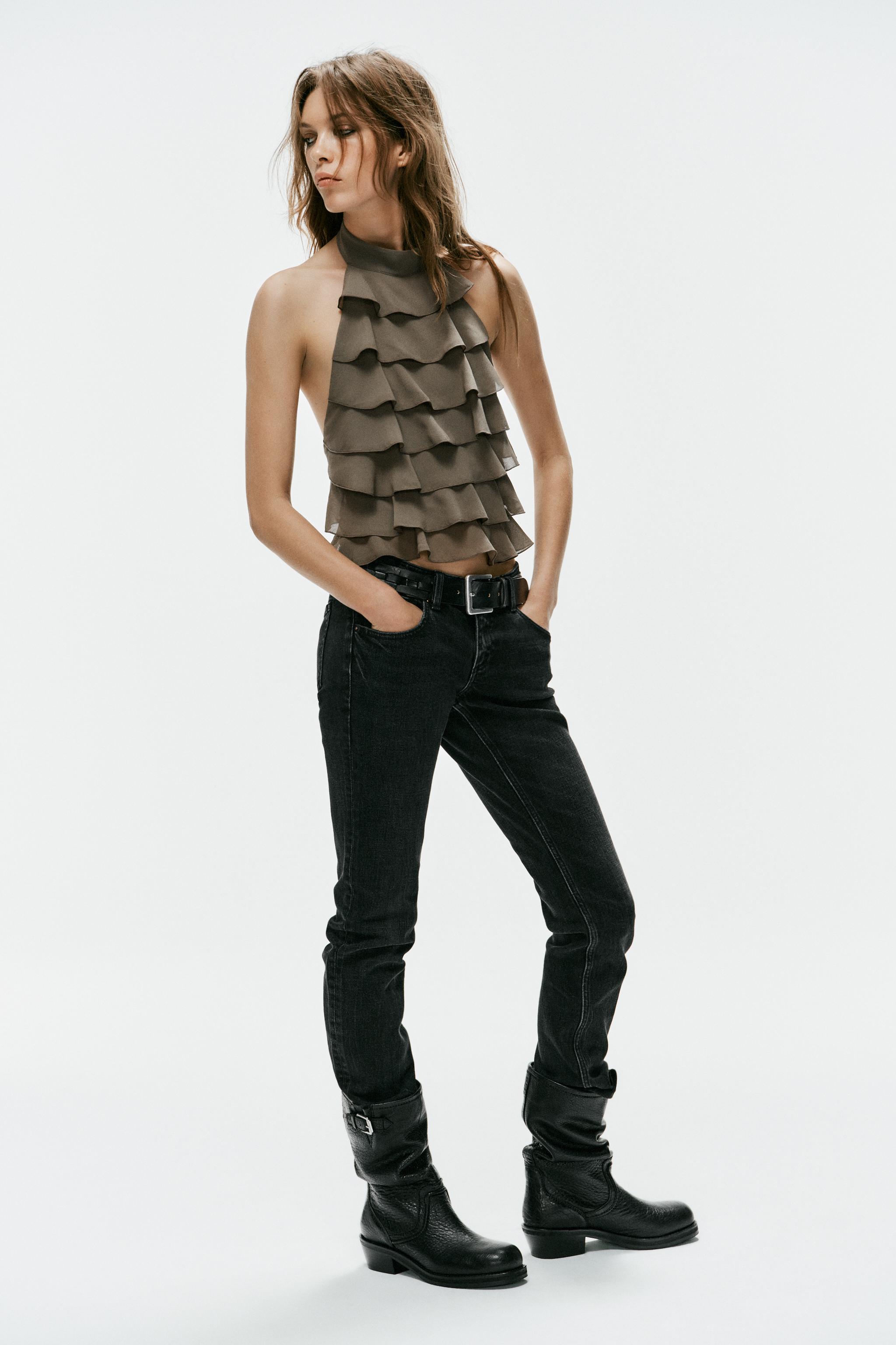 TOP HALTER EN GEORGETTE