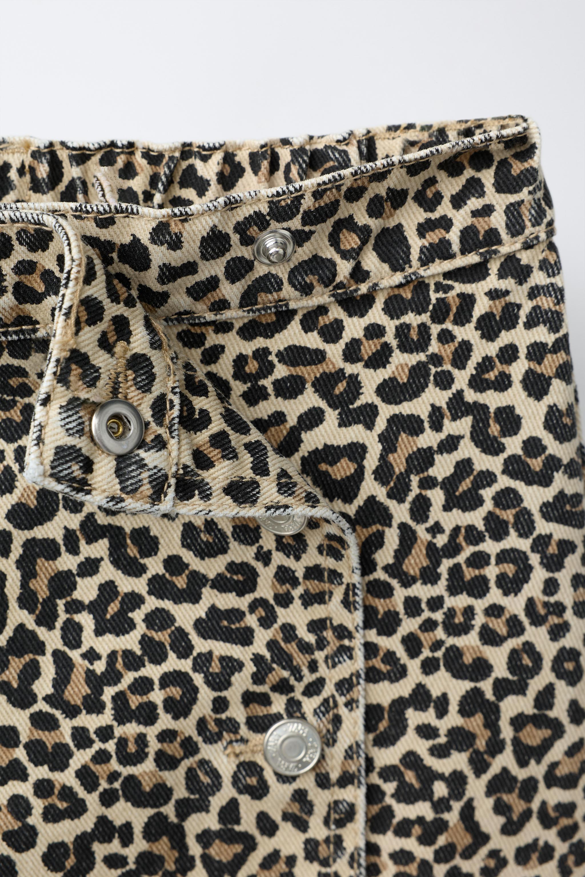 Детские юбки Zara ANIMAL PRINT TWILL SKIRT — фото 4