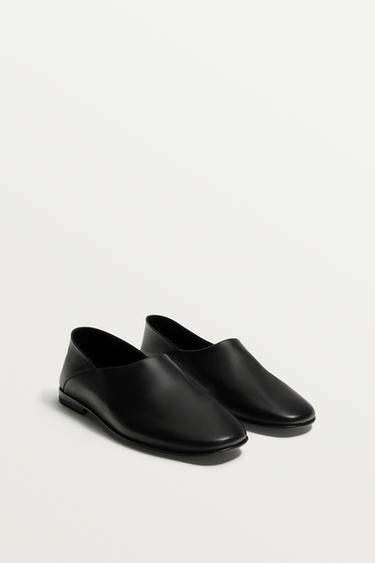 LEATHER LOAFERS - Black by Zara