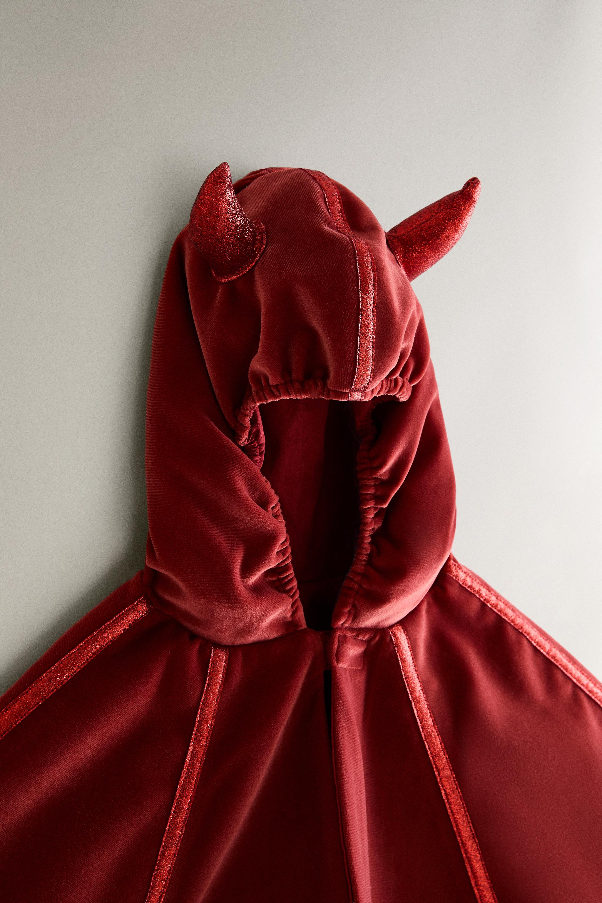 CHILDREN'S HALLOWEEN DEVIL CAPE COSTUME