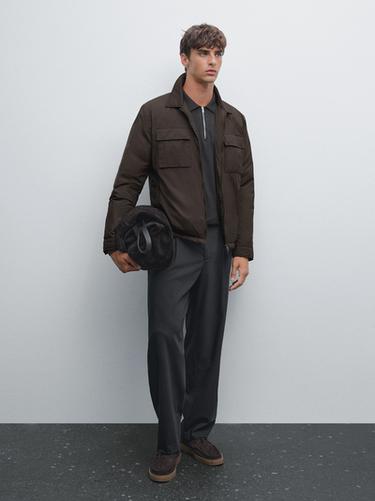 Veste légère déperlante - Marron de Zara